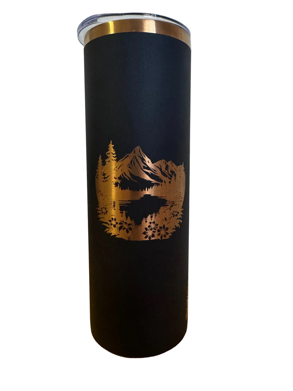 Skinny 20oz Copper Engraved Tumbler